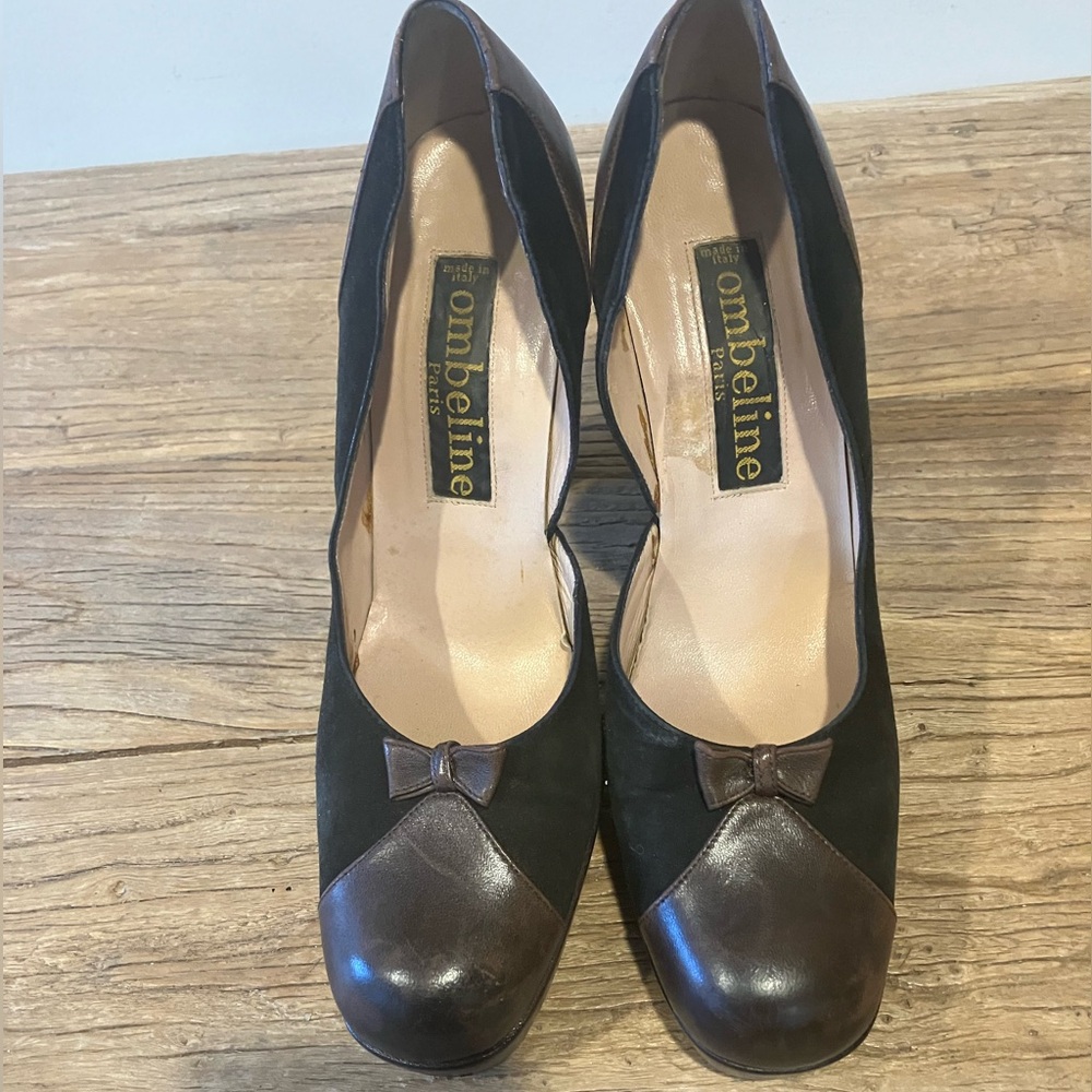 Ombeline Black and Brown Women's Platform Pumps